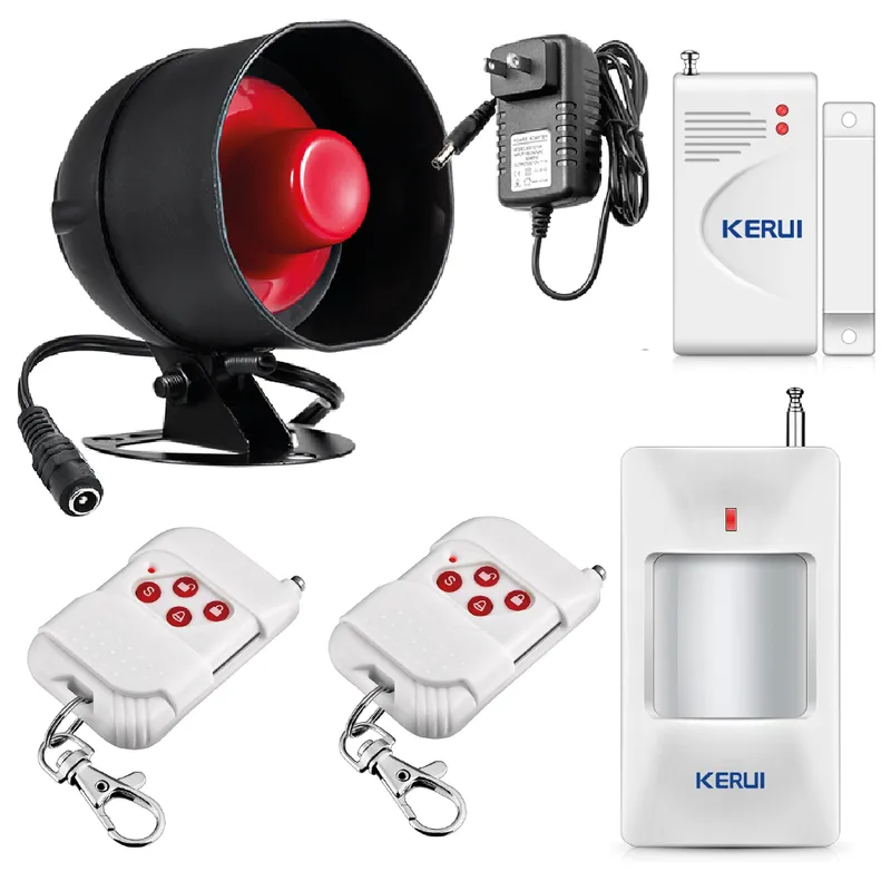OEM - SIstema de Alarma Seguridad Sirena y con Sensores de Movimiento KERUI