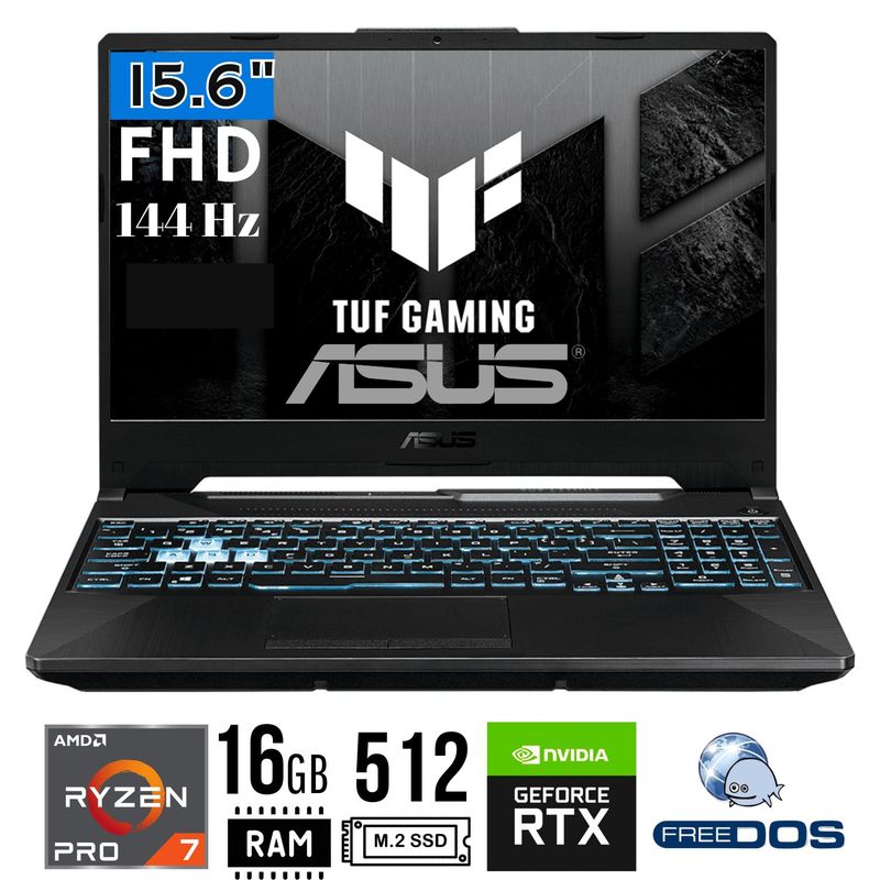 ASUS - Laptop ASUS TUF A15  FA506NFR-HN014, 15,6 FHD, R7-7435HS, RAM 16GB, SSD 512GB, RTX2050 4GB, Free Dos