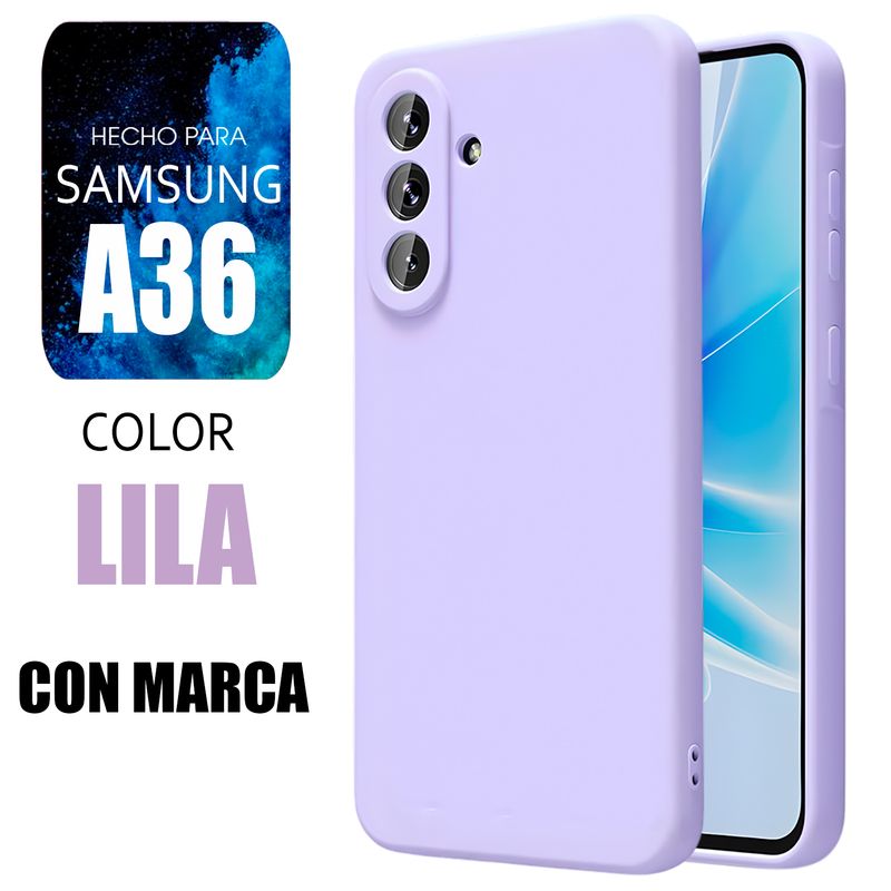 SAMSUNG - Silicone Case Para Samsung A36 Lila Marca