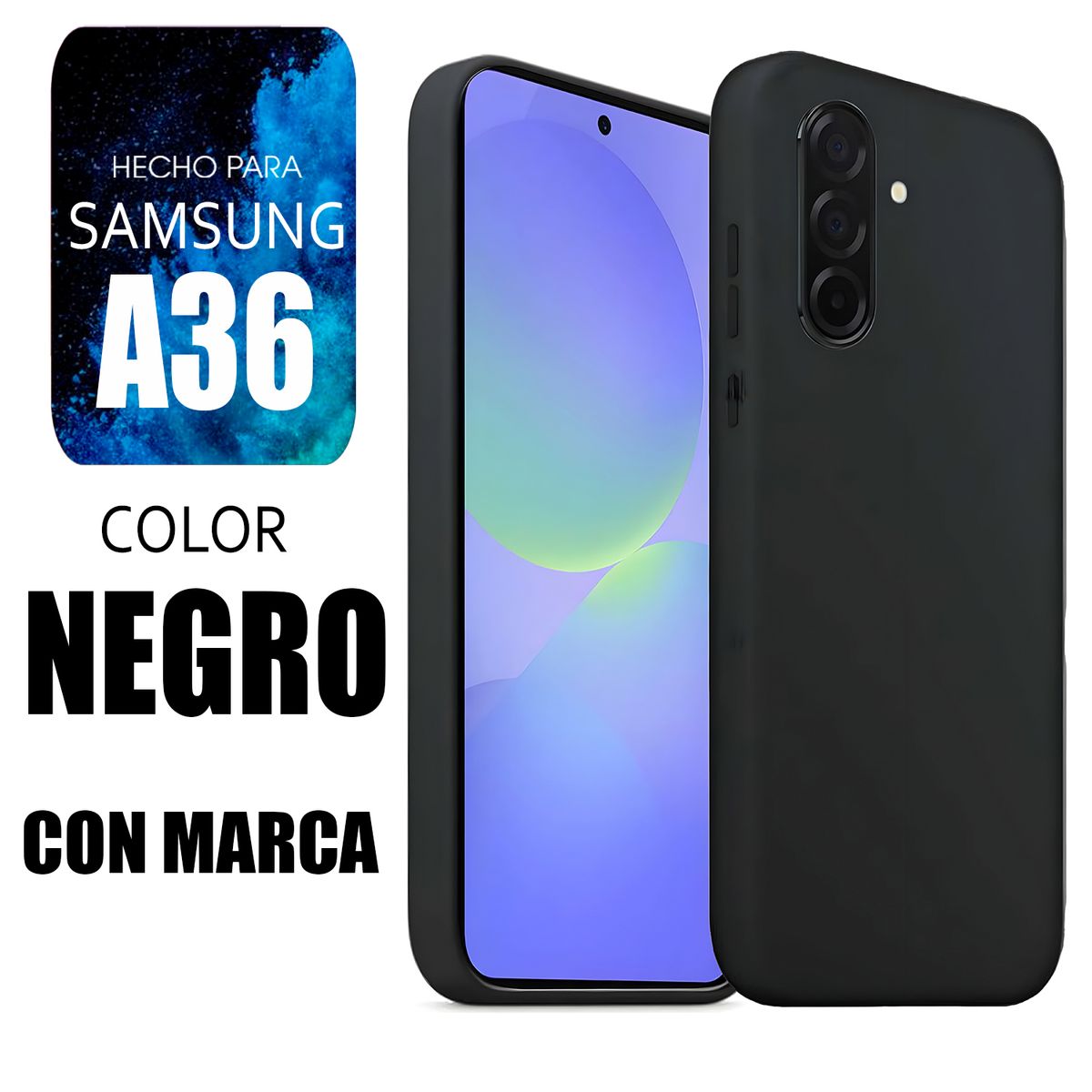 SAMSUNG - Silicone Case Para Samsung A36 Negro Marca