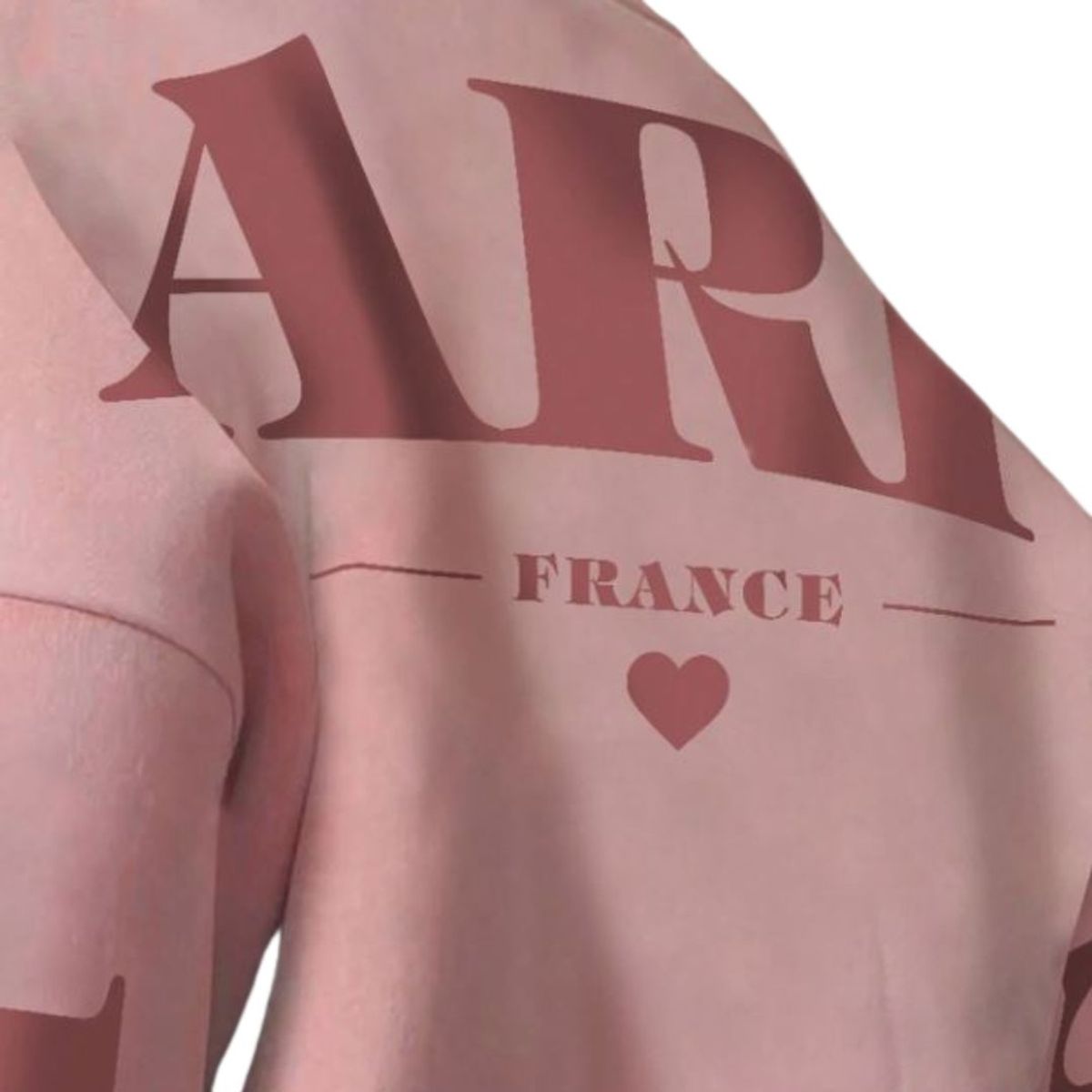 GENERICO - Polera Paris Rosada con estampado