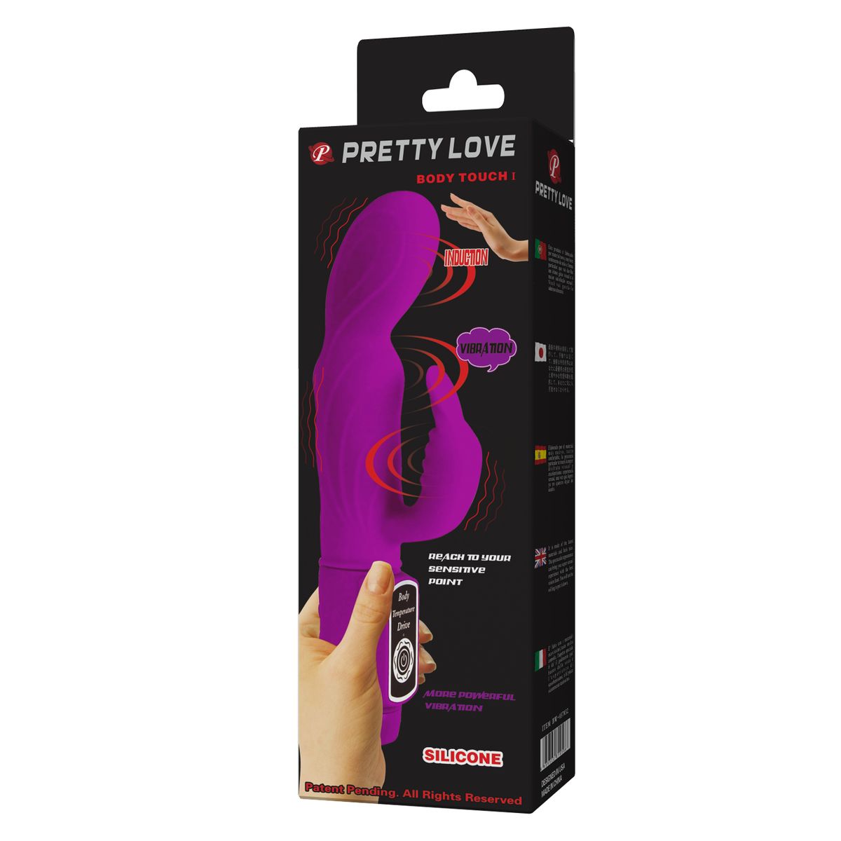 PRETTY LOVE - Vibrador Sexual Femenino Rabbit Body Touch Caliente Silicona