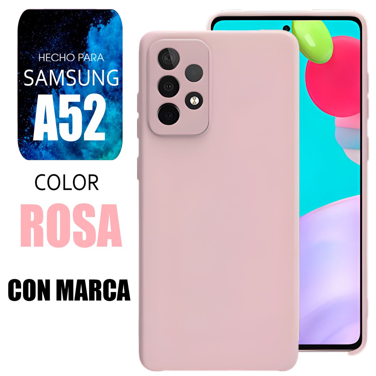 SAMSUNG - Silicone Case Para Samsung A52 Rosa Marca