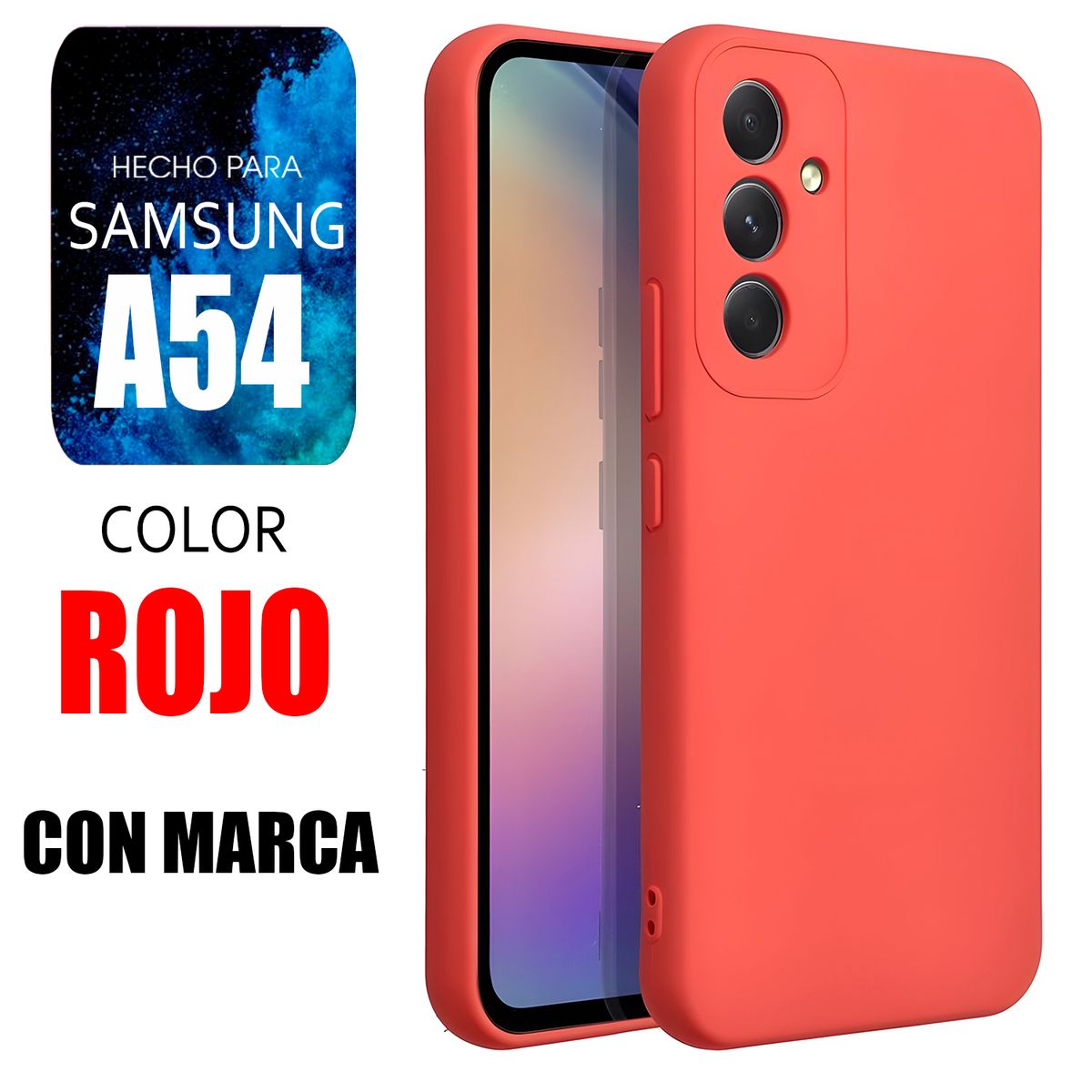 SAMSUNG - Silicone Case Para Samsung A54 Rojo Marca