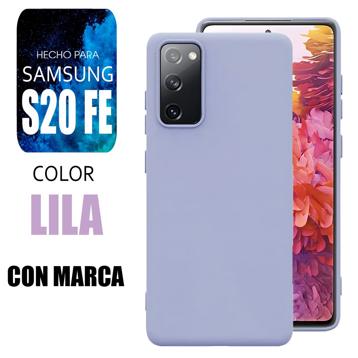 SAMSUNG - Silicone Case Para Samsung S20 FE Lila Con Marca