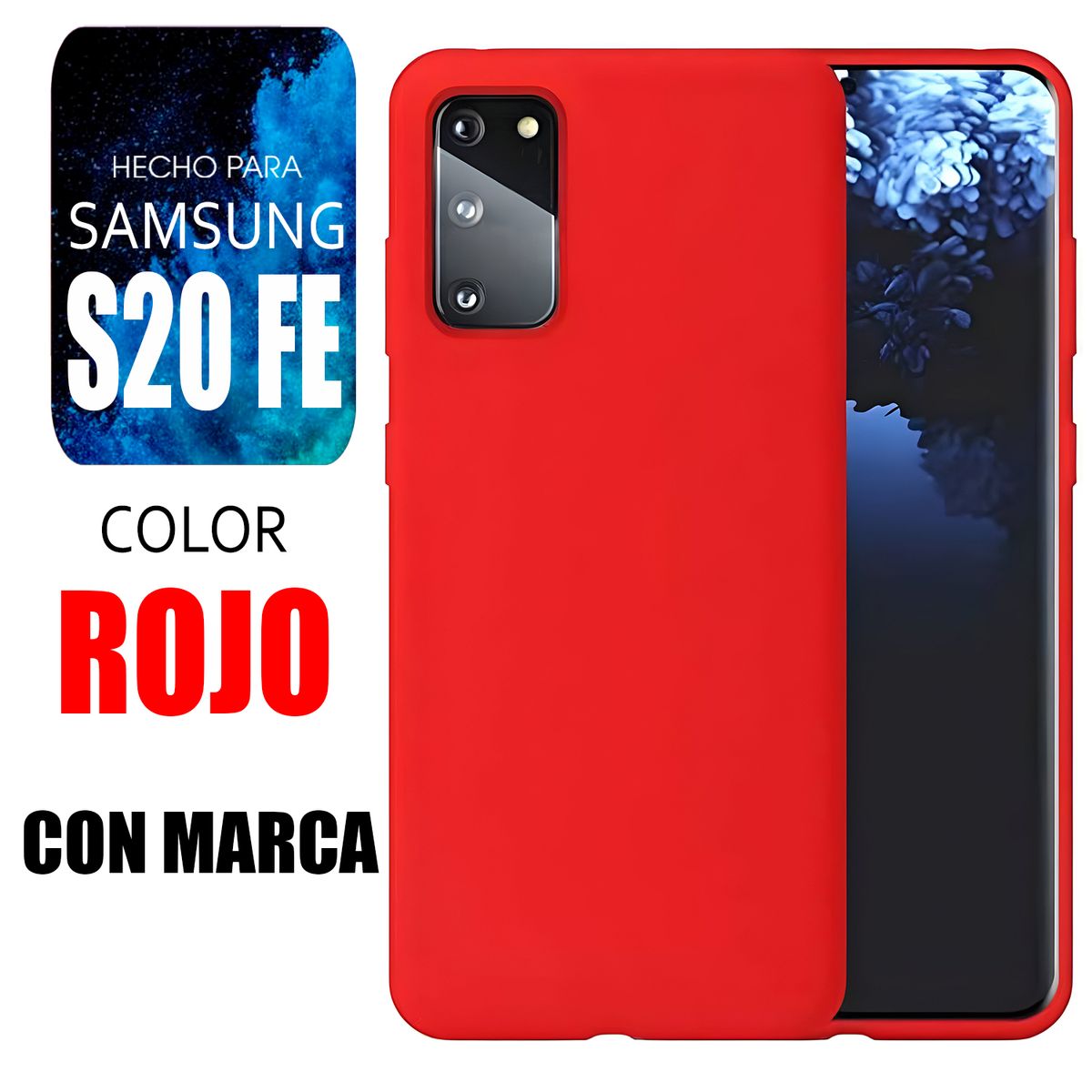 SAMSUNG - Silicone Case Para Samsung S20 FE Rojo Con Marca