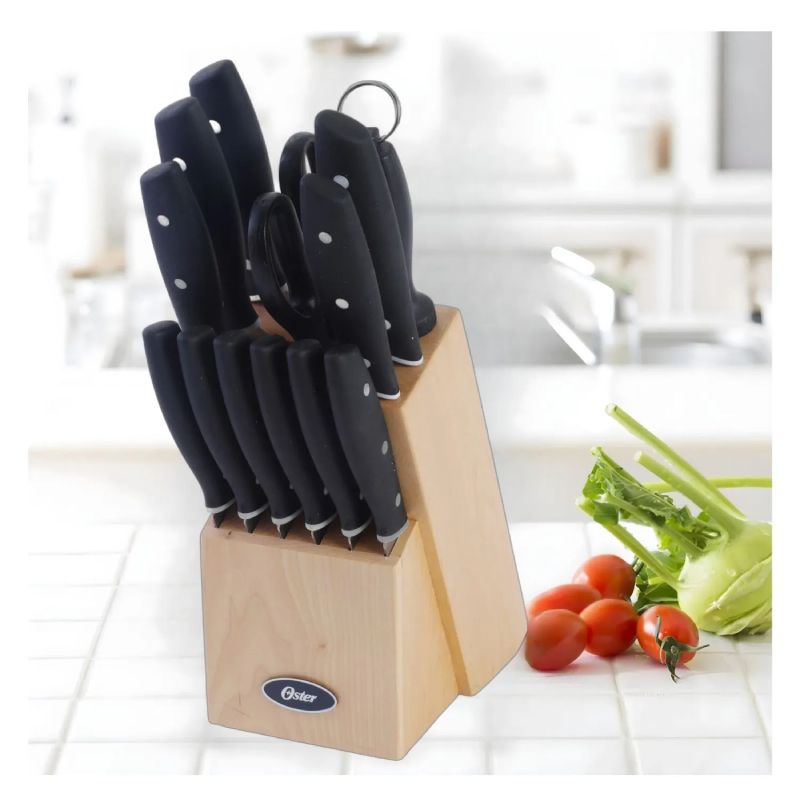 OSTER - Juego de Cuchillos Acero Inoxidable 15 piezas Oster Collister 14378.15