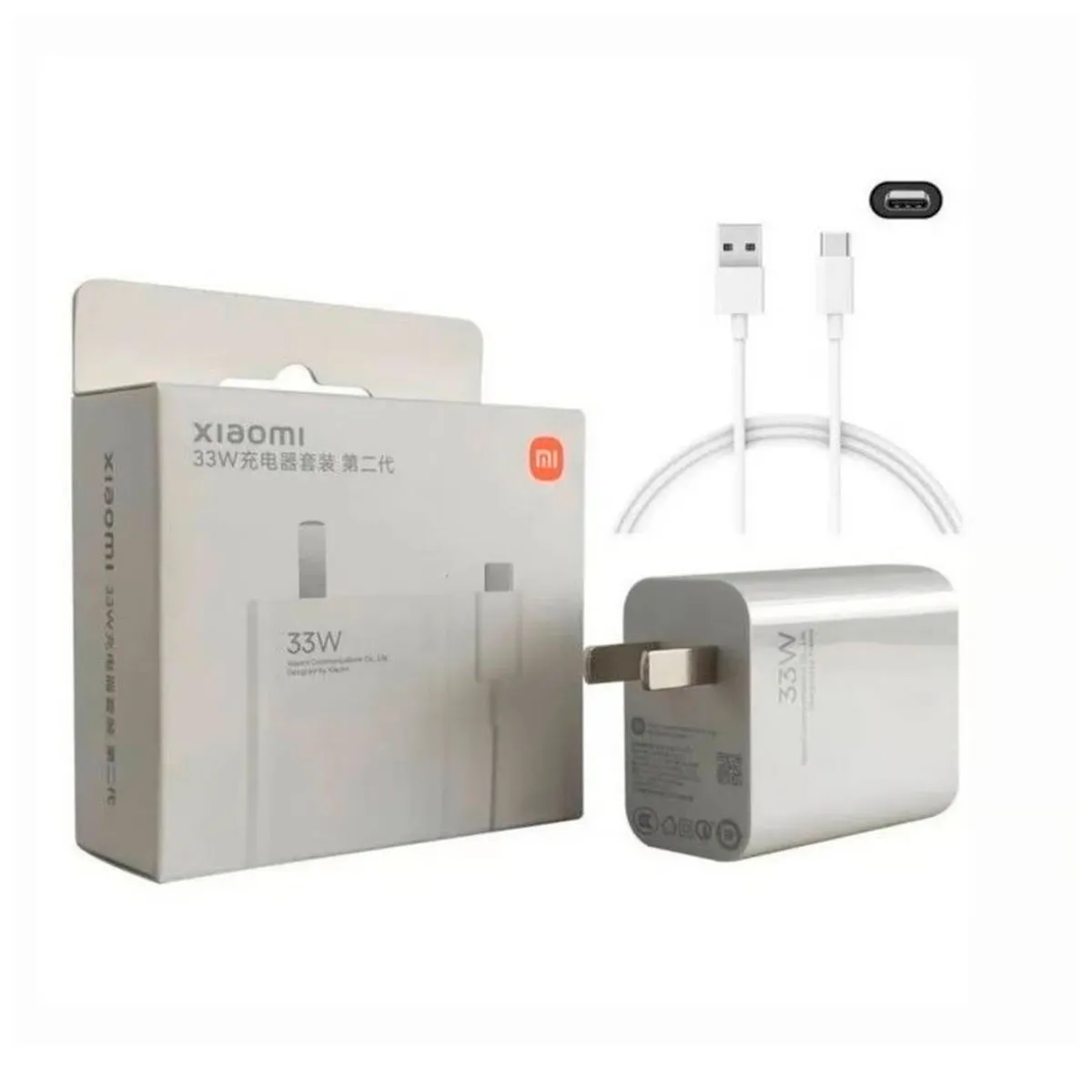 XIAOMI - Cargador Xiaomi 33w Con Cable Tipo-C 6A Para Redmi Note 10 Pro