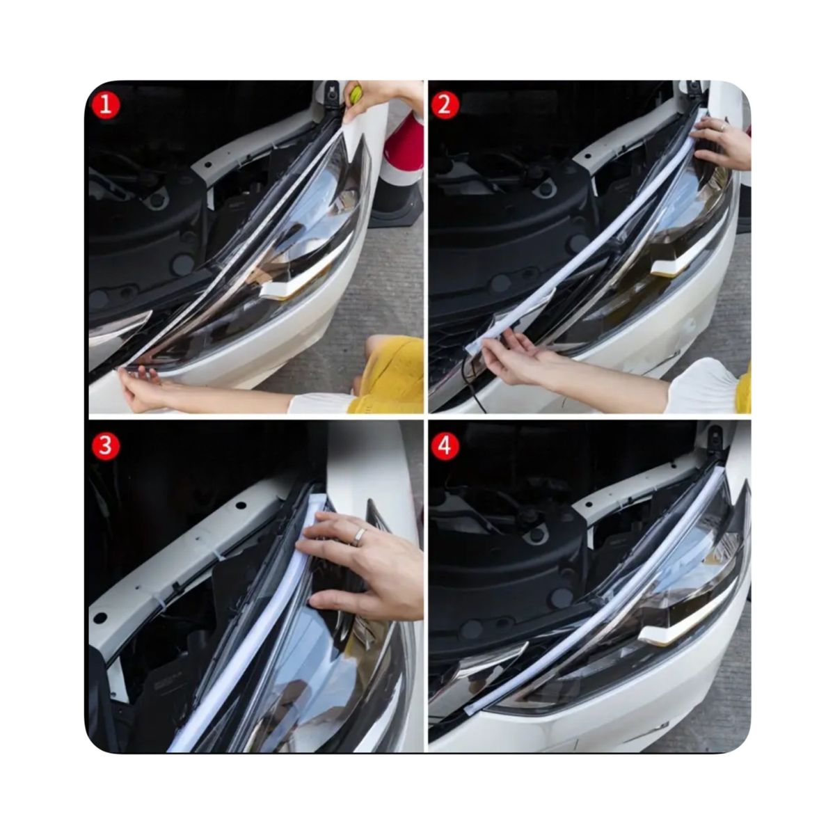 GENERICO - Luces Led Secuencial para Faros flexible - 45 cms Azul