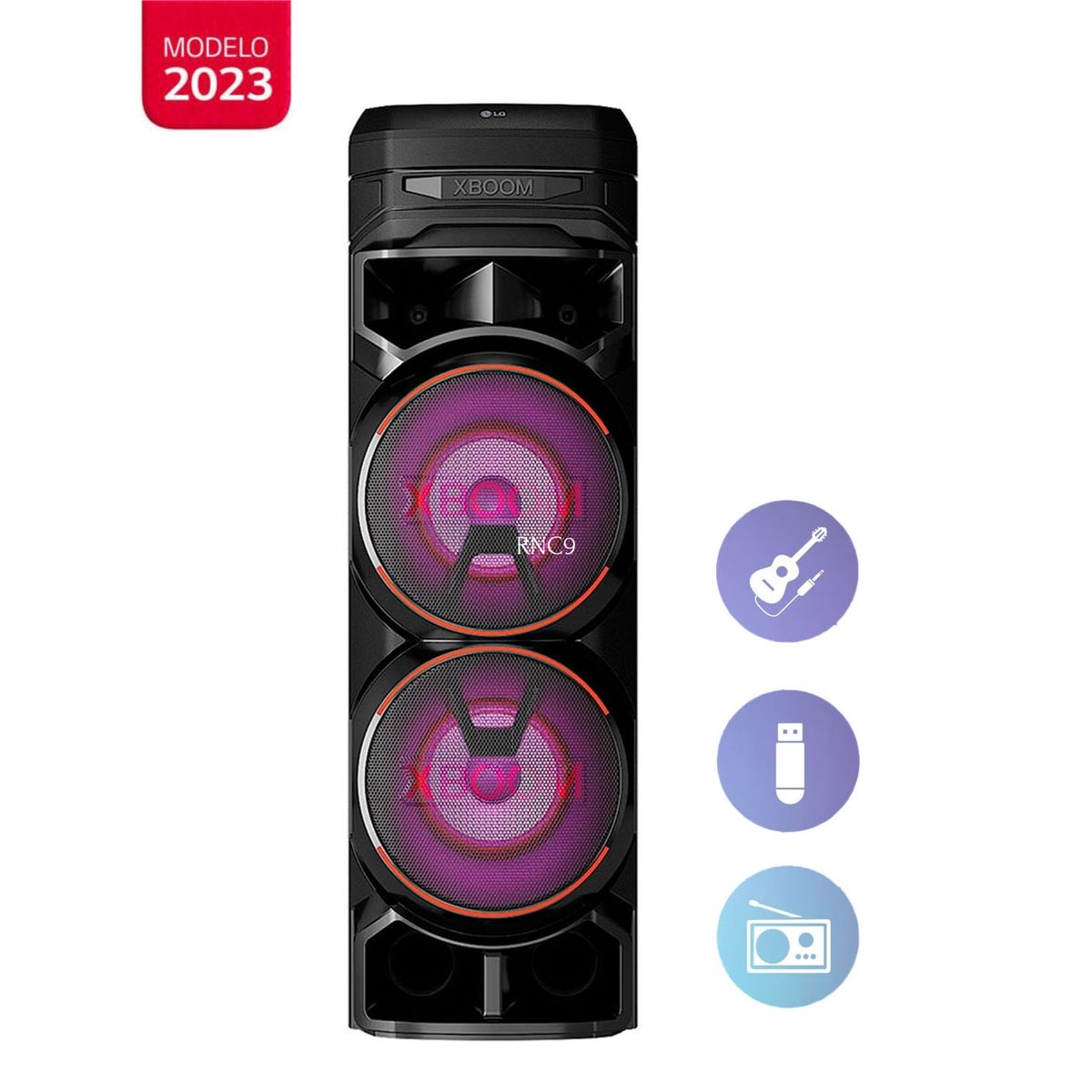 LG - Torre de sonido LG XBOOM RNC9  Doble Woofer  Potenciador de bajos