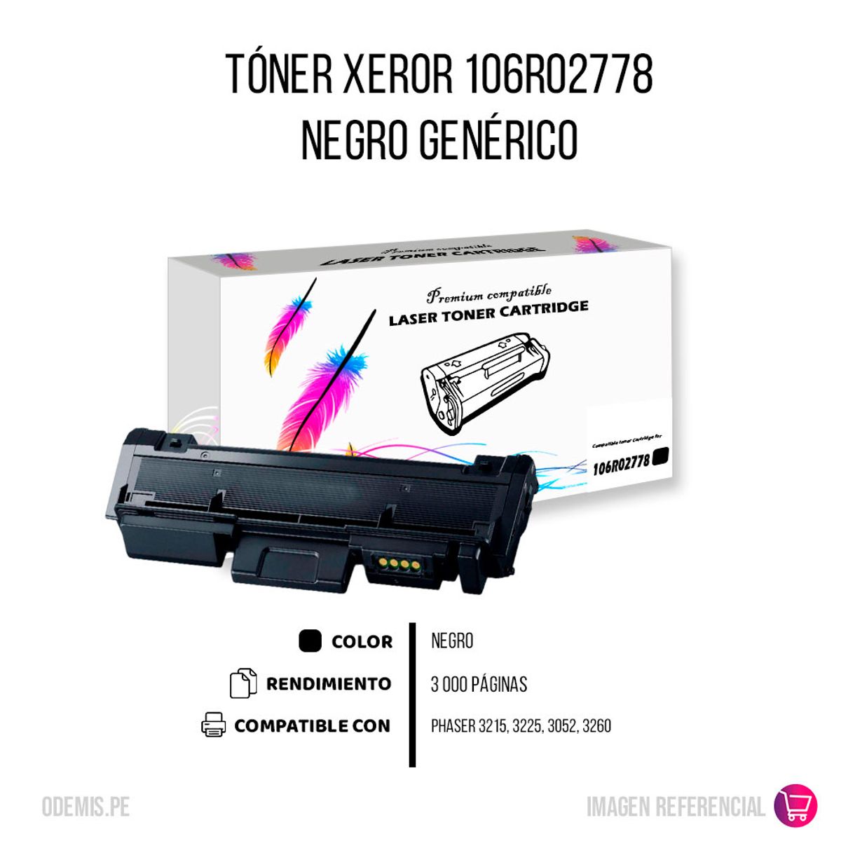 XEROX - Toner Xerox 106R02778 Negro Compatible