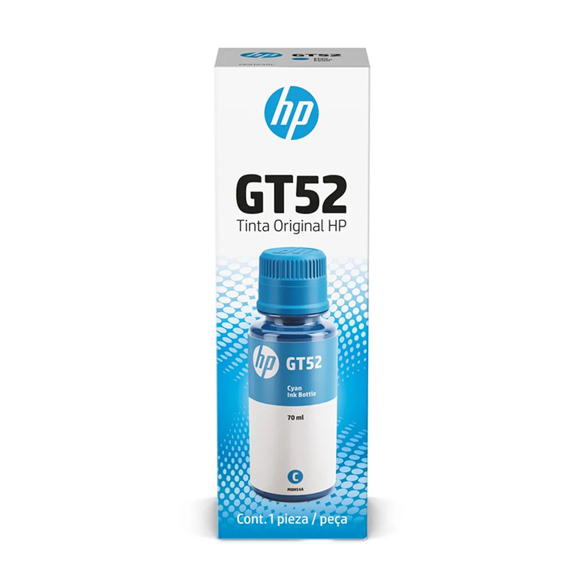 HP - Botella de tinta original Cian HP GT52 M0H54AL 70ml