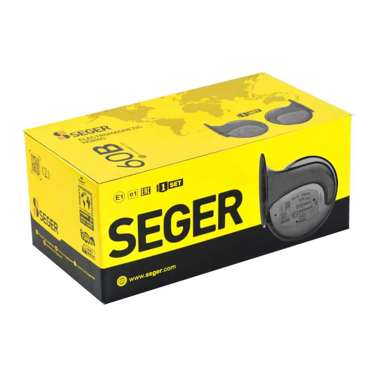 GENERICO - Claxon Seger Tipo Caracol Rojo 12V