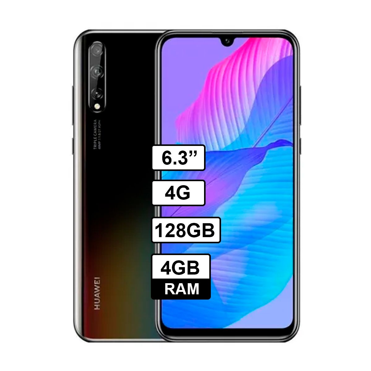 HUAWEI - Celular HUAWEI Y8P - 4GB RAM - 128GB - Color Negro