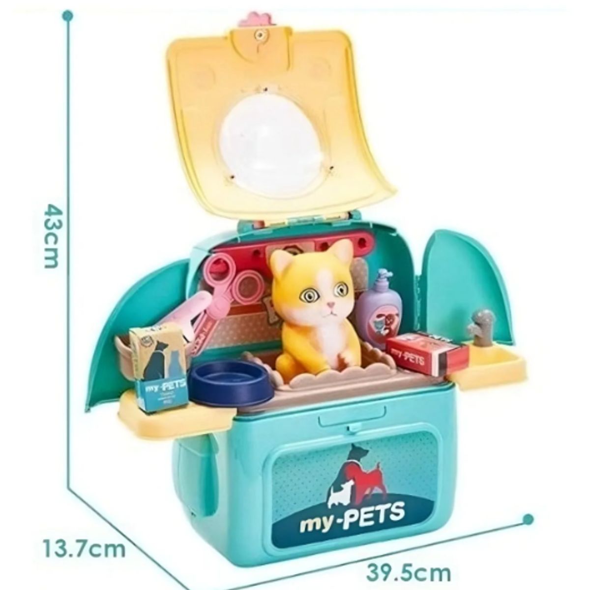 GENERICO - MOCHILA GATO VETERINARIO JUGUETE 14 PIEZAS