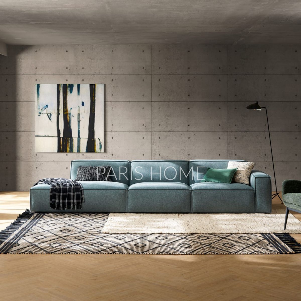 GENERICO - Sofá Chaise Derecho Extendible Jonathan - Turquesa