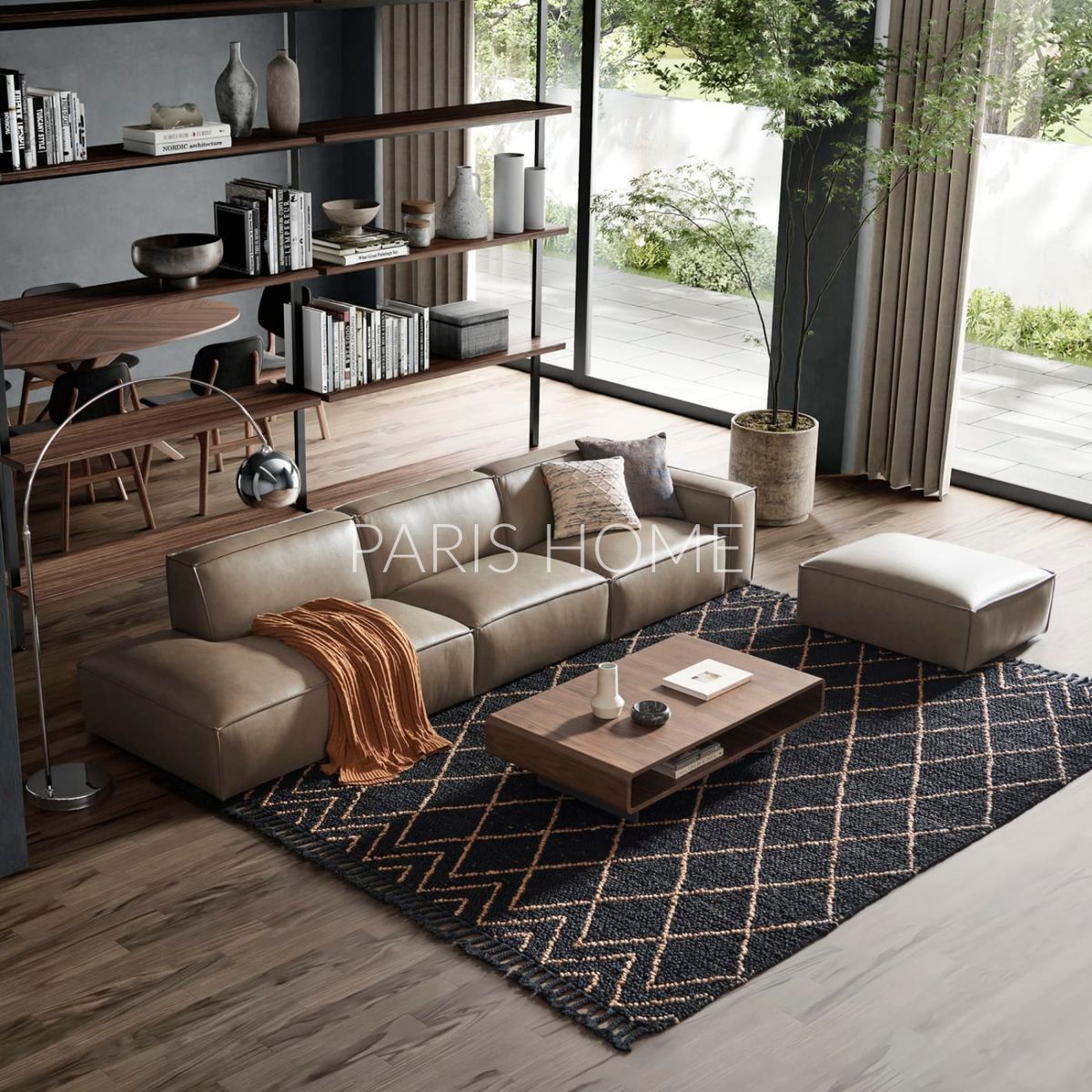 GENERICO - Sofá Chaise Derecho Extendible Jonathan Ultracuero - Taupe