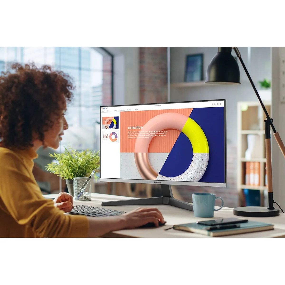 SAMSUNG - Monitor Samsung 27″ LS27C330GALXPE IPS Full HD 100Hz HDMI DP