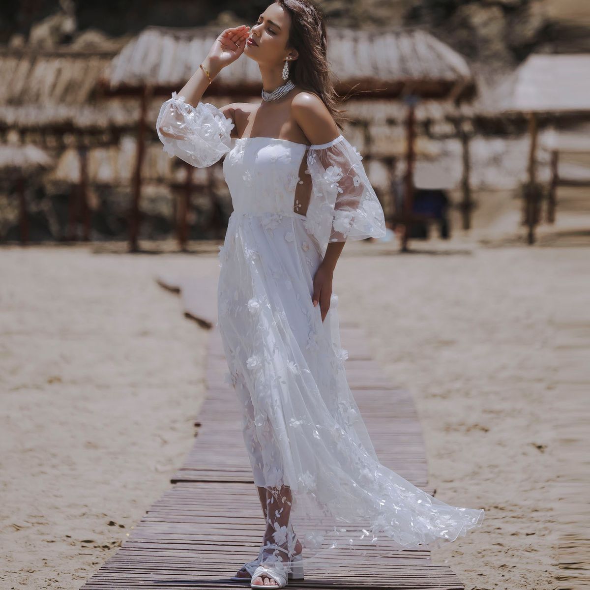 DOLCATTA - Emperatriz Dress - Ivory Color -  Dolcatta