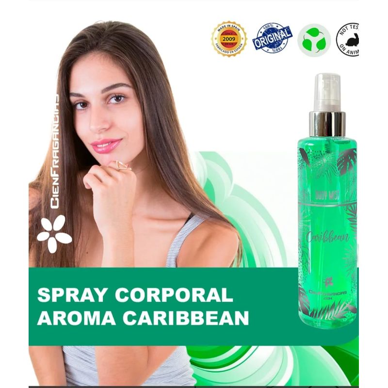 CIEN FRAGANCIAS - BODY MIST  BRISA MARINA CARIBBEAN CIENFRAGANCIAS CIEN ESENCIAS 200ML