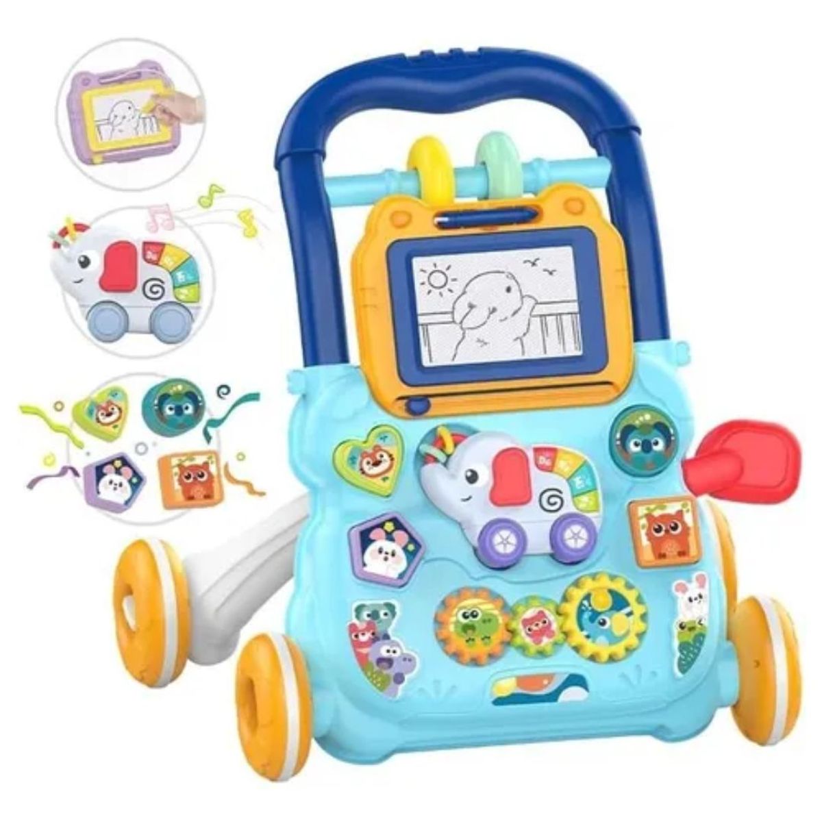 GENERICO - Andador-Caminador Multifuncional Musical Didáctico Bebé Celeste