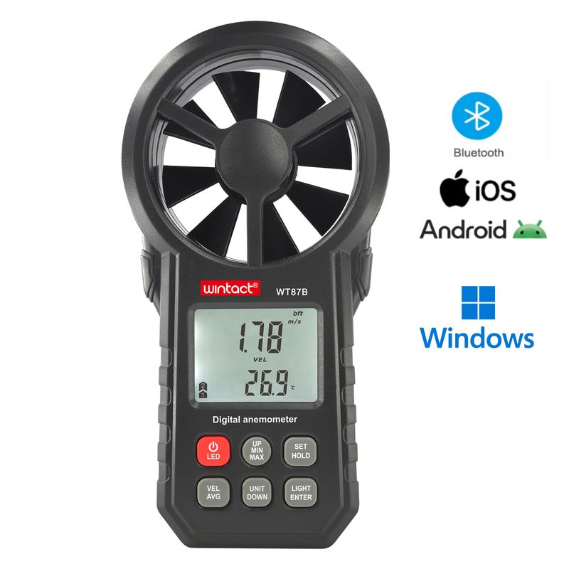 OEM - Anemómetro Termómetro Higrómetro Velocidad del Viento - WINTACT WT87B