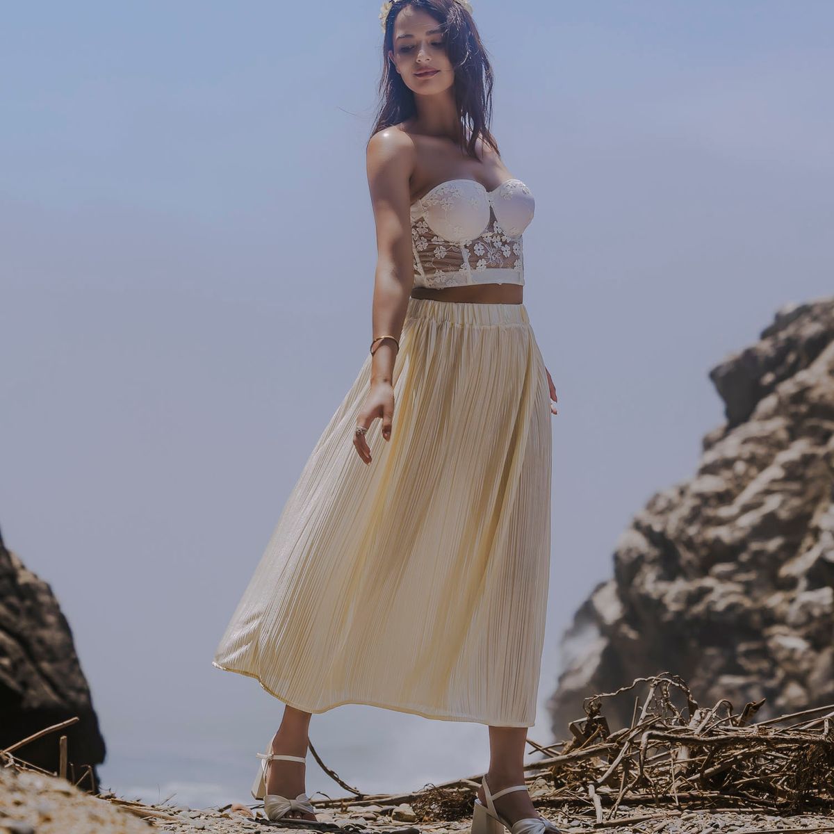 DOLCATTA - Falda Maia - Ivory Color - Dolcatta