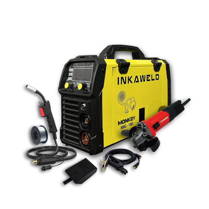GENERICO - Soldadora Inversora Mig 180A INKAWELD + Amoladora 800w