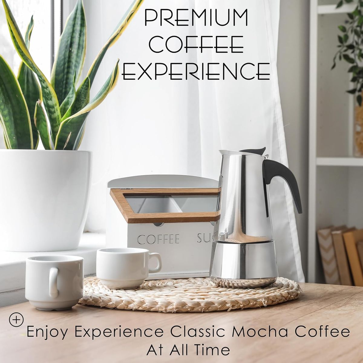 GENERICO - Cafetera greca italiana en acero inoxidable 300 ml