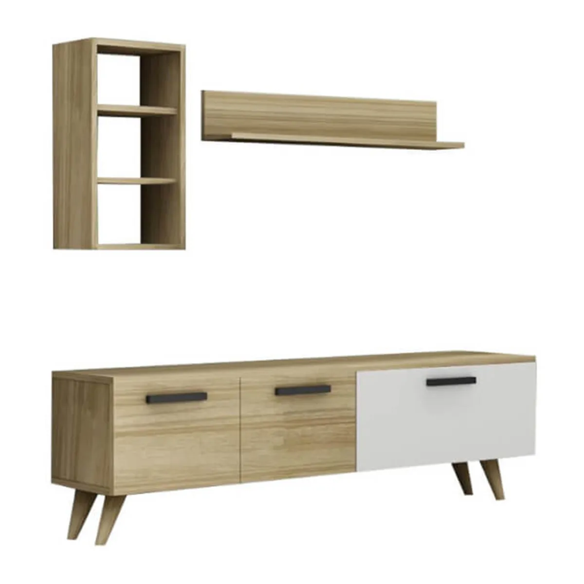 GENERICO - Centro de Entretenimiento Mesa + Repisa Flotante Sophie -  Vaquita Home