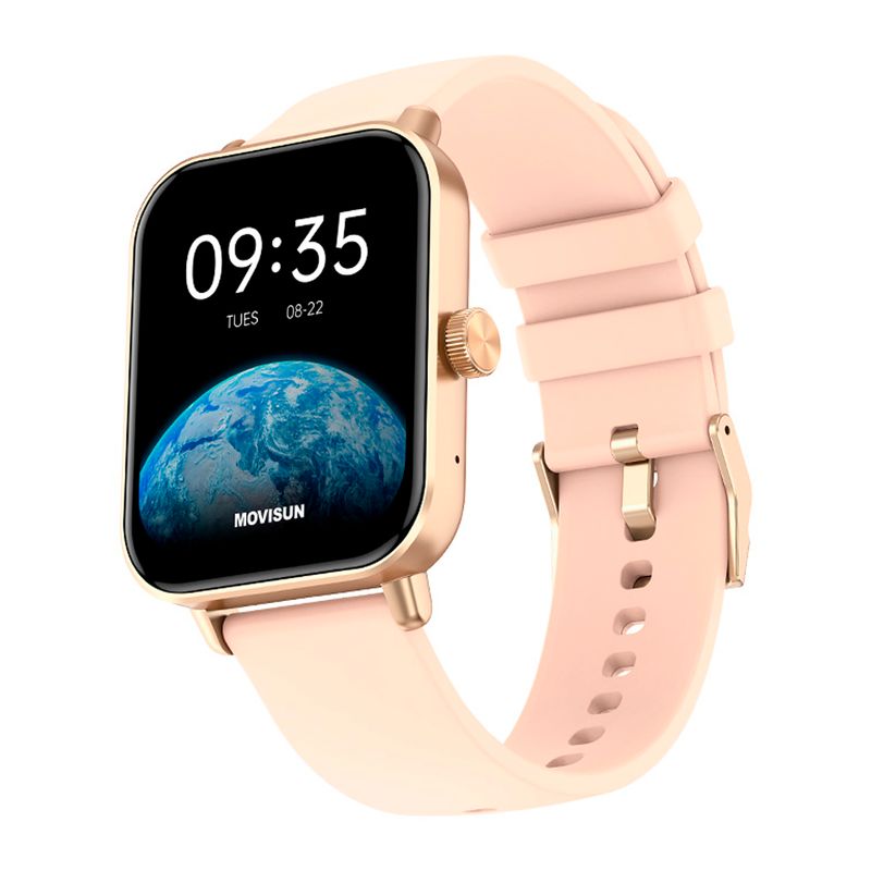 MOVISUN - Smartwatch Movisun Watch U5 con Pantalla Full Touch HD Rosado