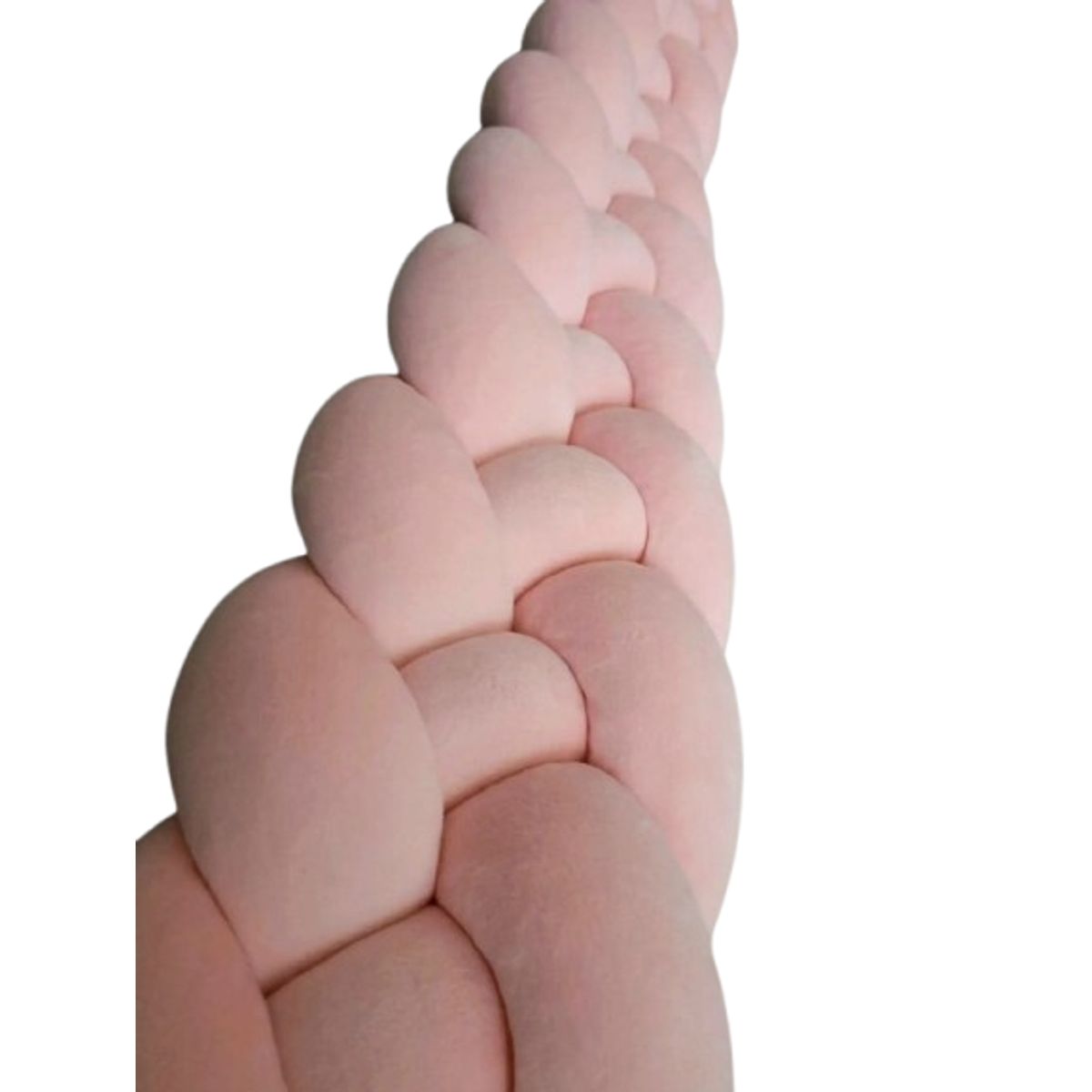 GENERICO - Terciopelo, trenza protector de cuna 4 metros Rosado