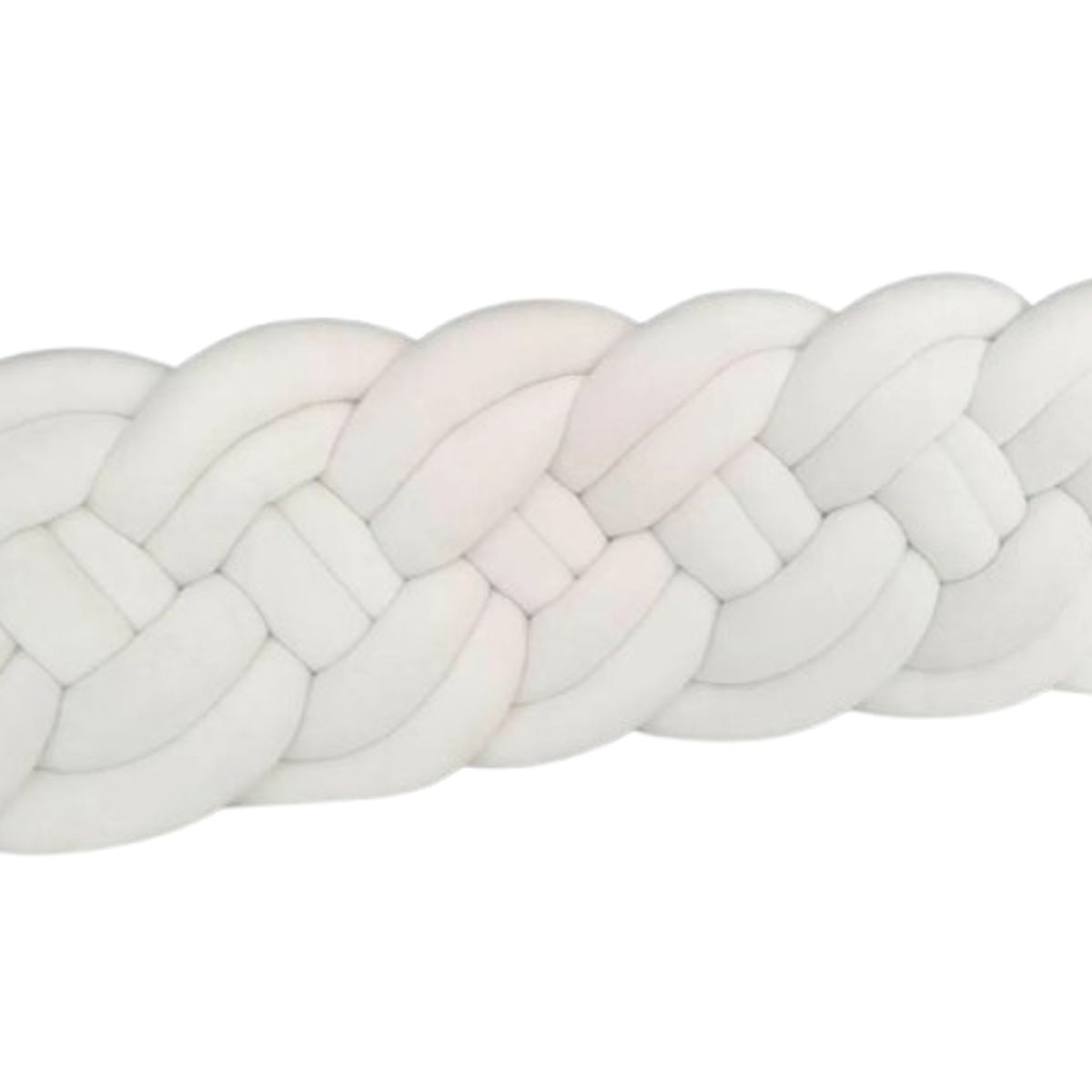 GENERICO - Terciopelo, trenza protector de cuna 3 metros Blanco