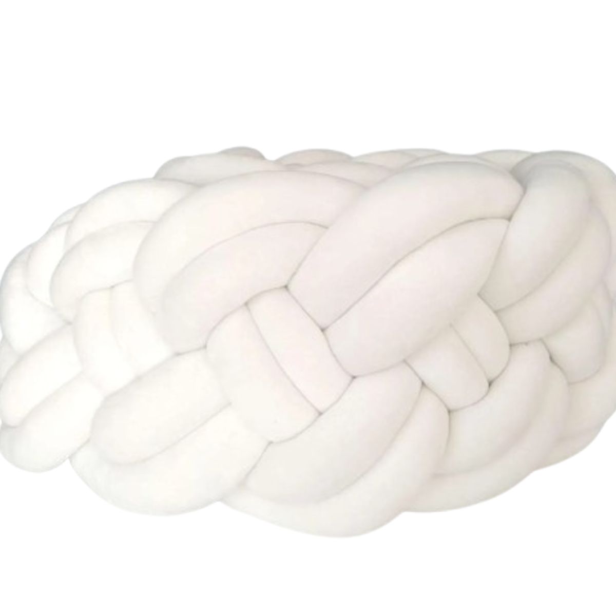 GENERICO - Algodón, trenza protector de cuna 4 metros Blanco
