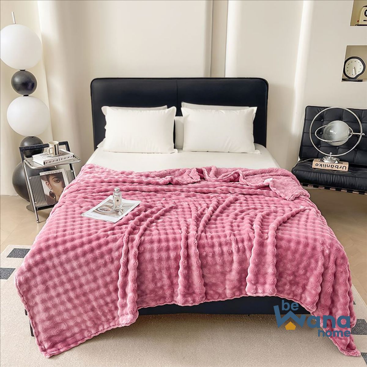 CASATEX - Manta Antialérgica Piel de Oso Queen Red