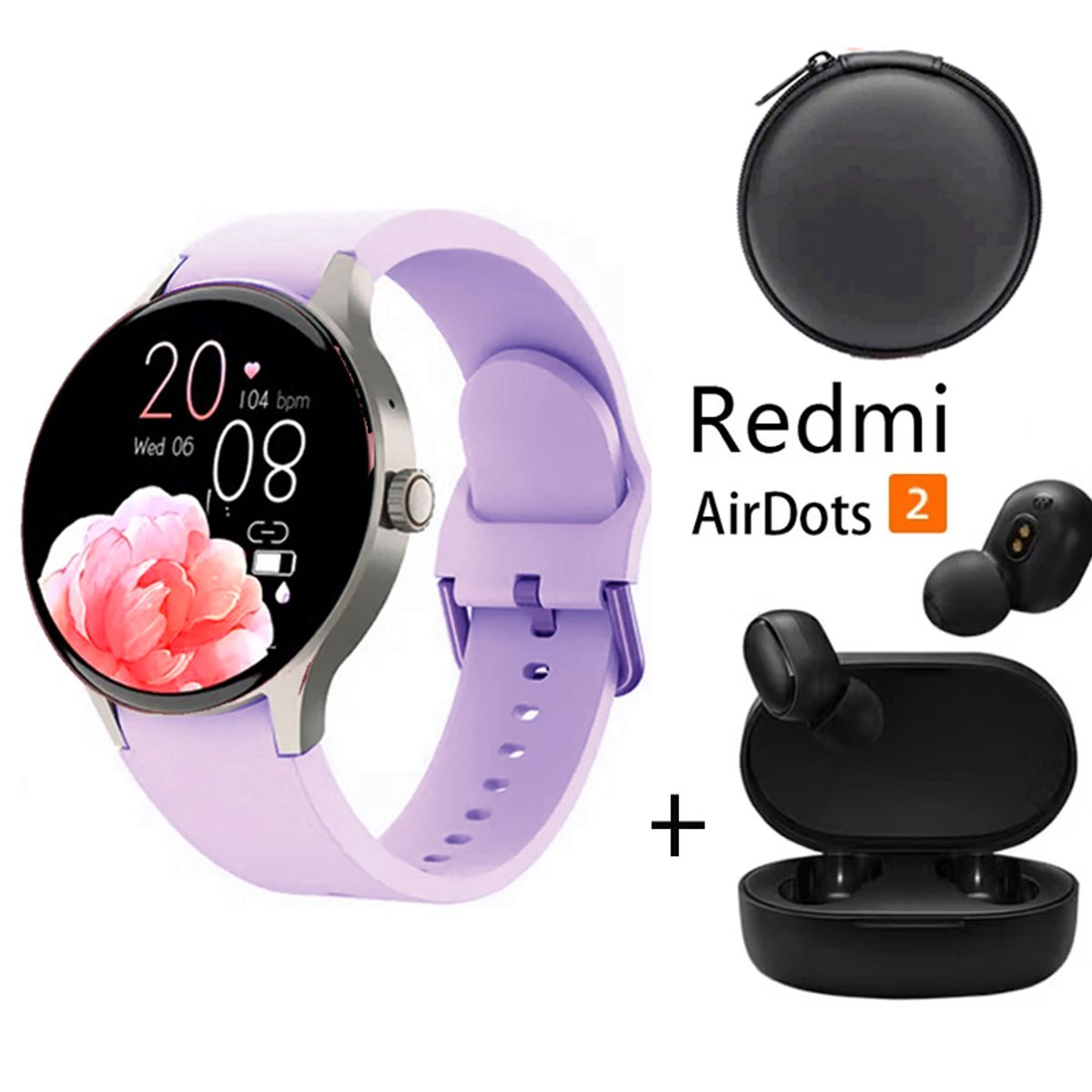 REDMI - Smartwatch Y80 Amoled-Morado y Audifonos Redmi AirDots 2 y Estuche