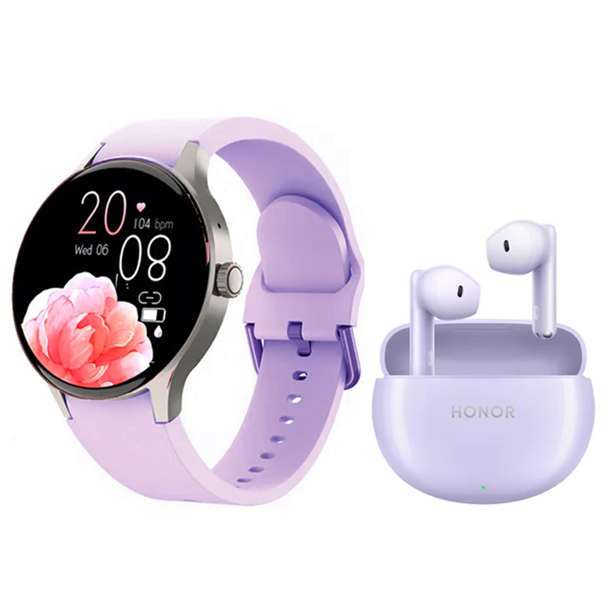 HONOR - Audífonos Honor X7 Tws-Morado y Reloj Inteligente Toumi Y80-M