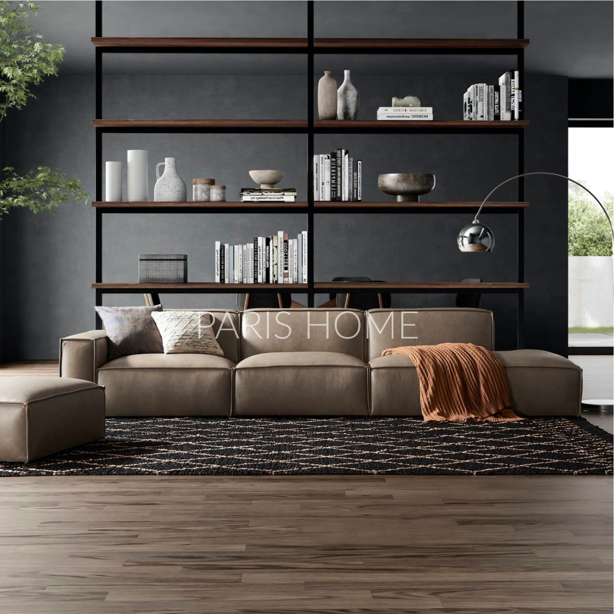 GENERICO - Sofá Chaise Izquierdo Extendible Jonathan Ultracuero - Taupe