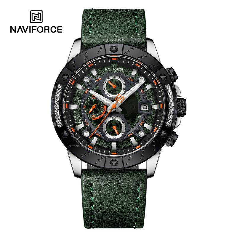NAVIFORCE - Reloj Naviforce NF8055 Negro Correa Cuero para Caballero
