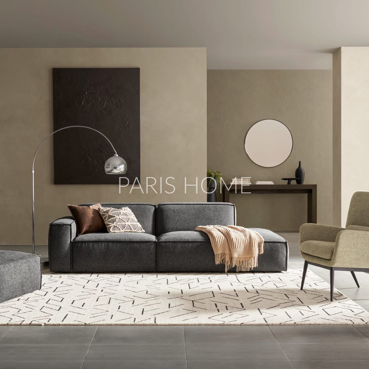 GENERICO - Sofá Chaise Izquierdo Jonathan - Gris Oscuro