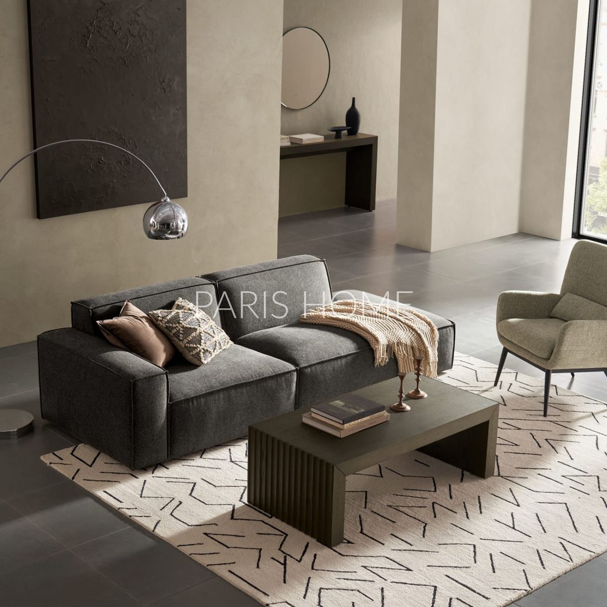 GENERICO - Sofá Chaise Izquierdo Jonathan - Gris Oscuro