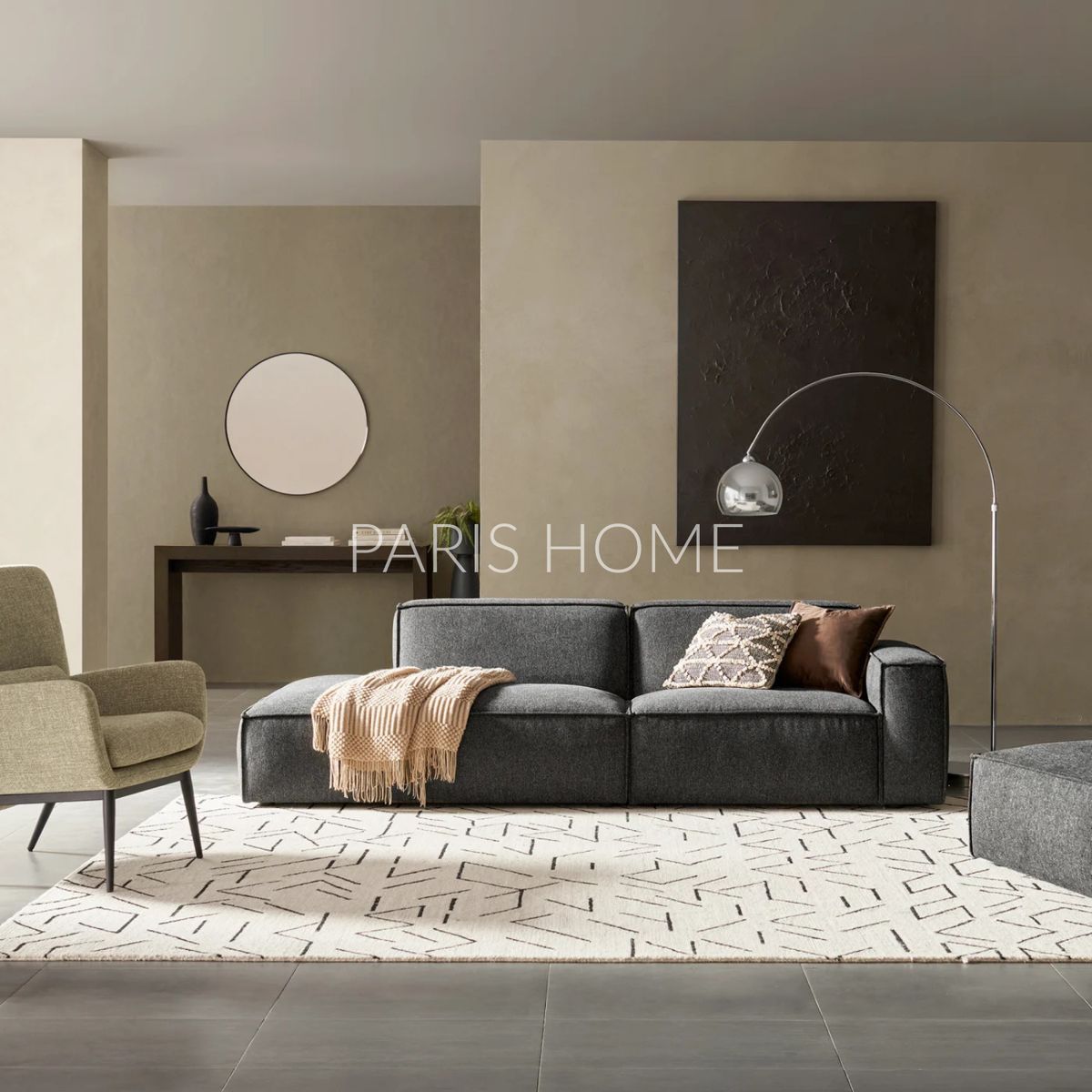 GENERICO - Sofá Chaise Derecho Jonathan - Gris Oscuro