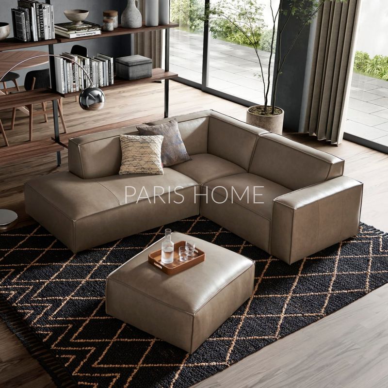 GENERICO - Sofá Seccional con Chaise Izquierdo Jonathan Ultracuero - Taupe