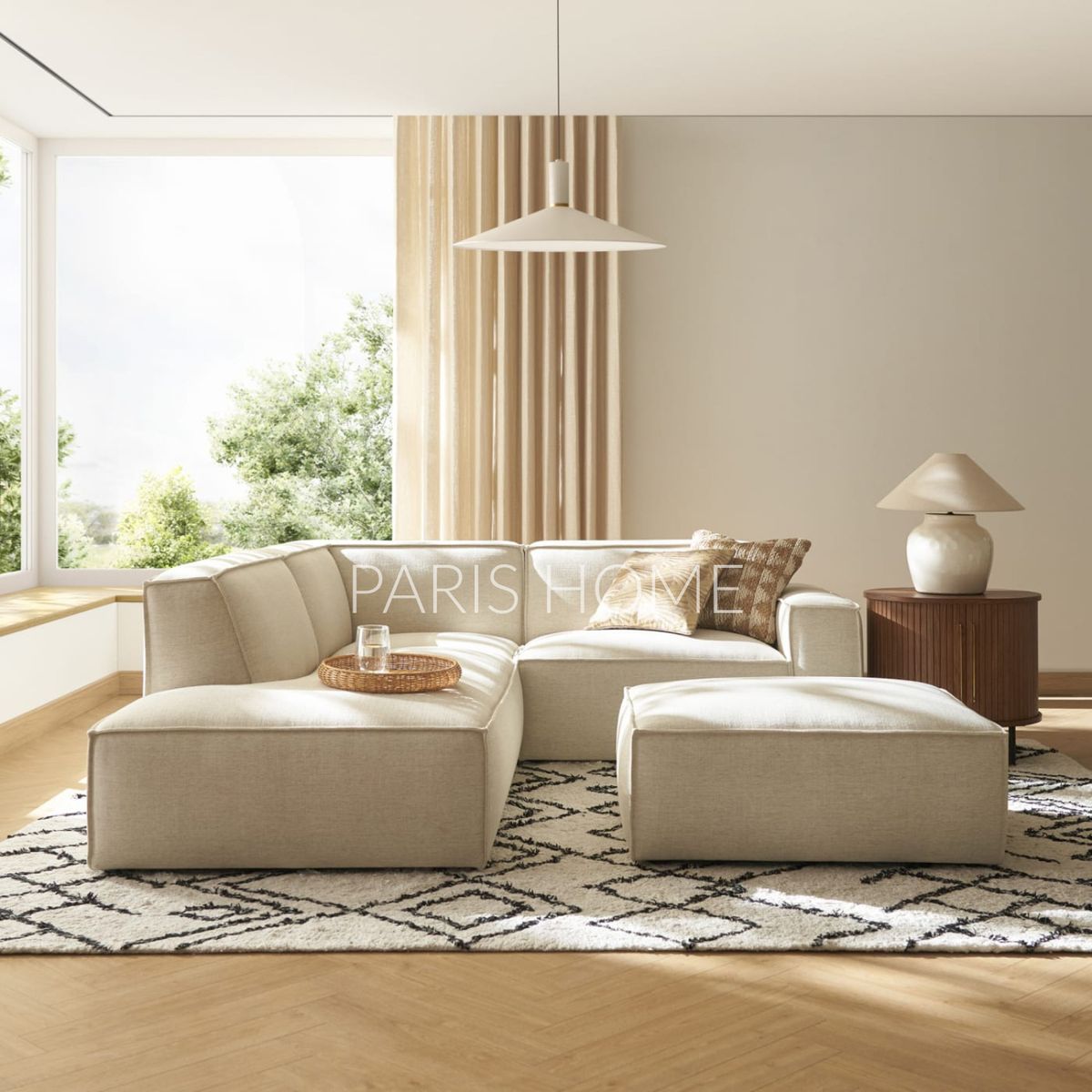 GENERICO - Sofá Seccional con Chaise Izquierdo Jonathan - Blanco Cremoso