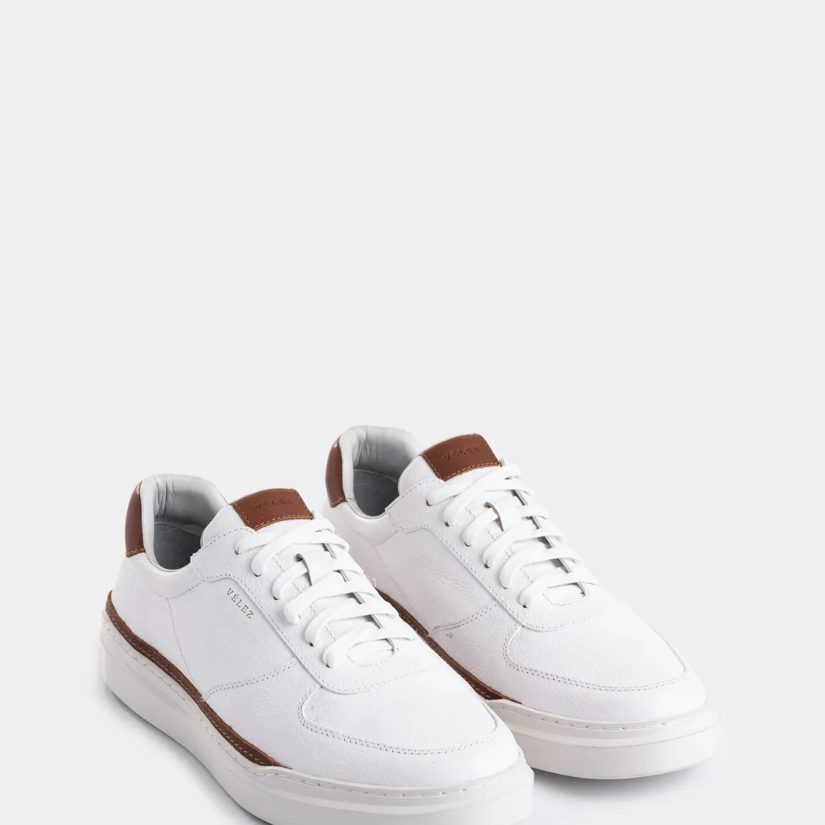 VELEZ - Vélez Zapatillas Whited Cuero Hombre Blanco