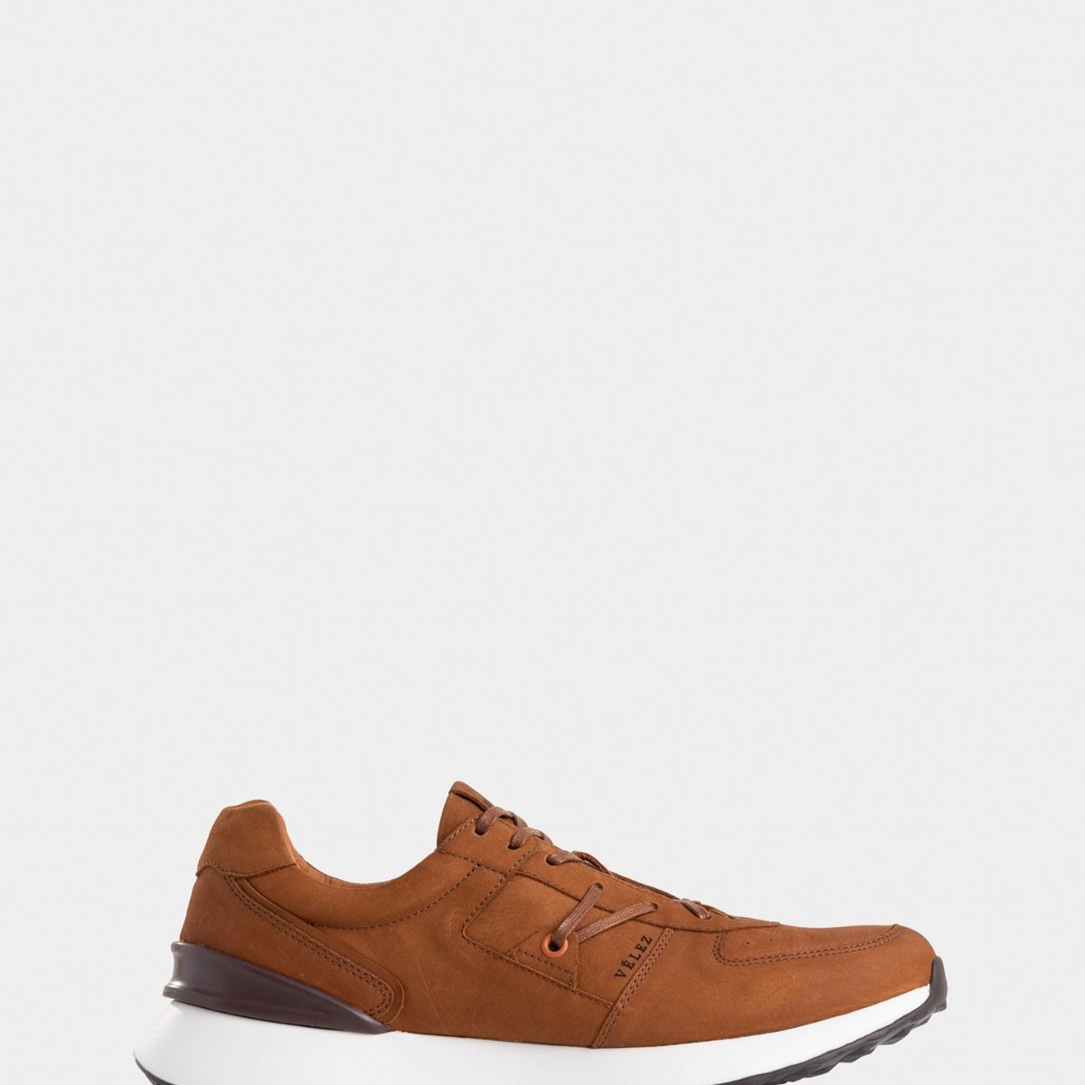 VELEZ - Vélez Zapatillas Enif Cuero Hombre Detalles  Miel