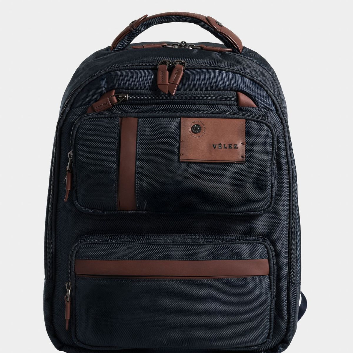 VELEZ - Vélez Mochila Casual Lona Contrastes Azul Oscuro