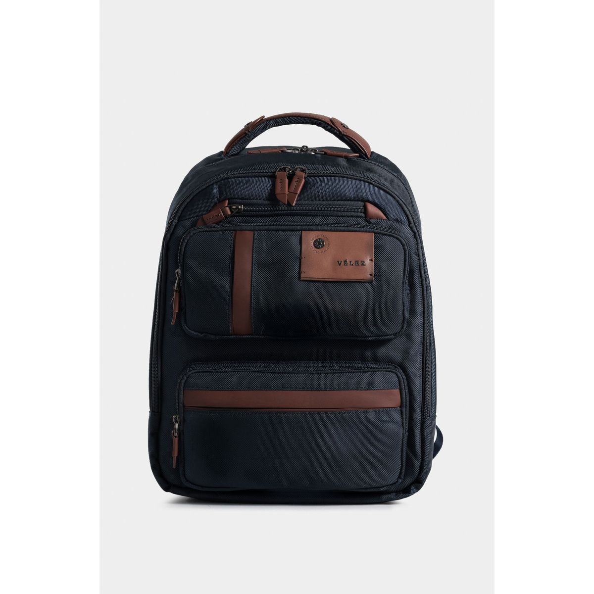 VELEZ - Vélez Mochila Casual Lona Contrastes Azul Oscuro