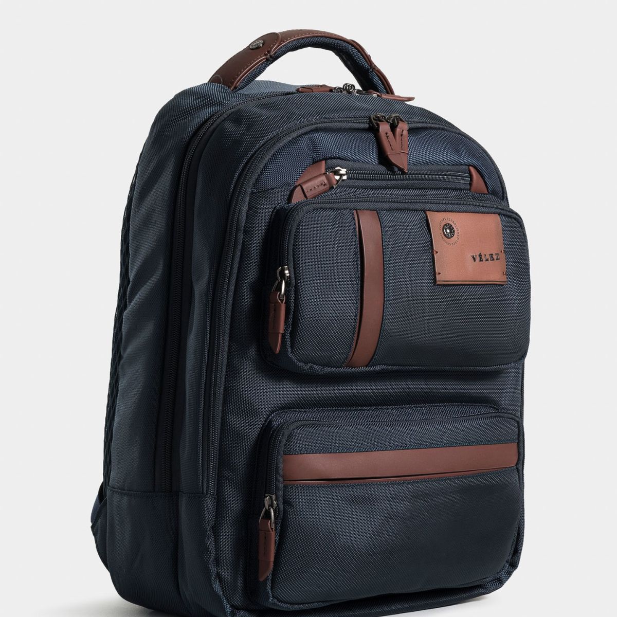 VELEZ - Vélez Mochila Casual Lona Contrastes Azul Oscuro