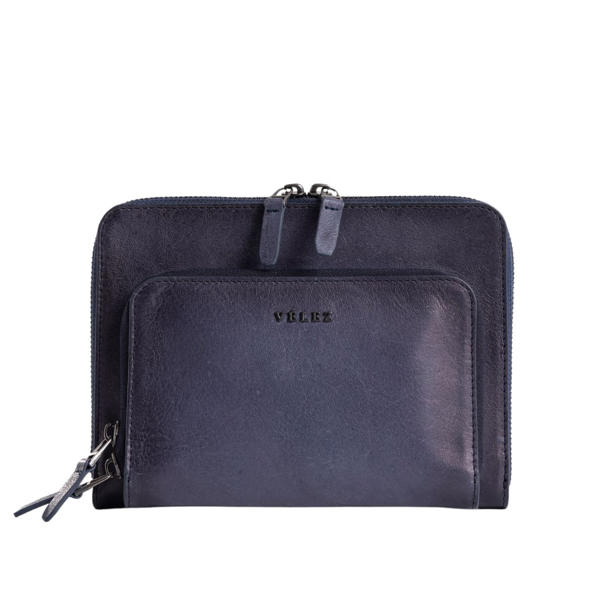 VELEZ - Vélez Manos Libres Támesis 2 Cuero Hombre Azul Oscuro